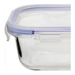 Pote Hermético 420ml Retangular De Vidro Borossilicato